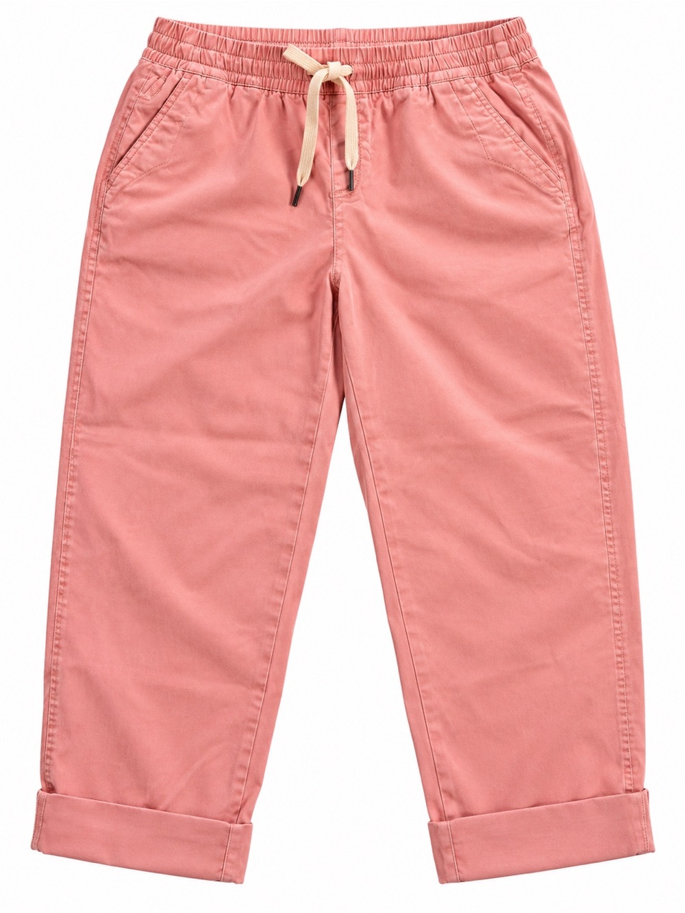 Lane Bryant Dusty Rose Drawstring Cropped Pull on Soft Chino